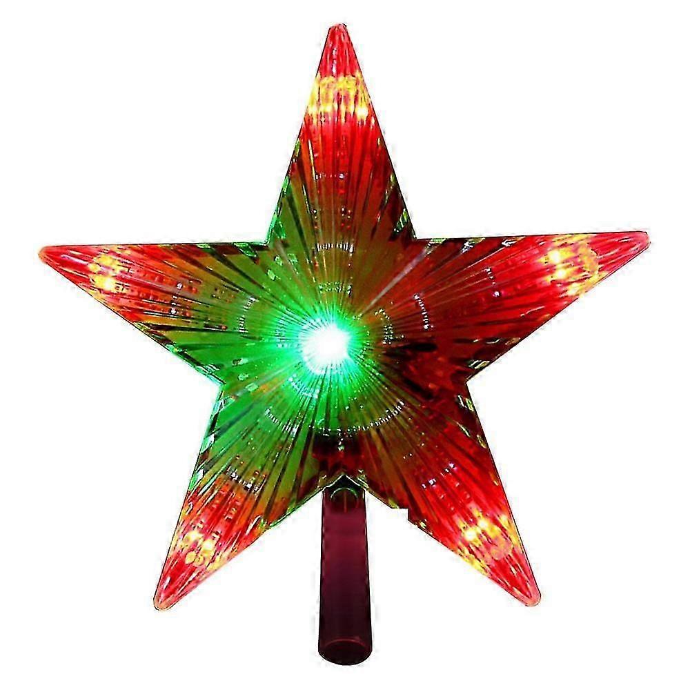 Battery-Operated LED Christmas Tree Star Topper with Multi-Colour Lights for Holiday Decor