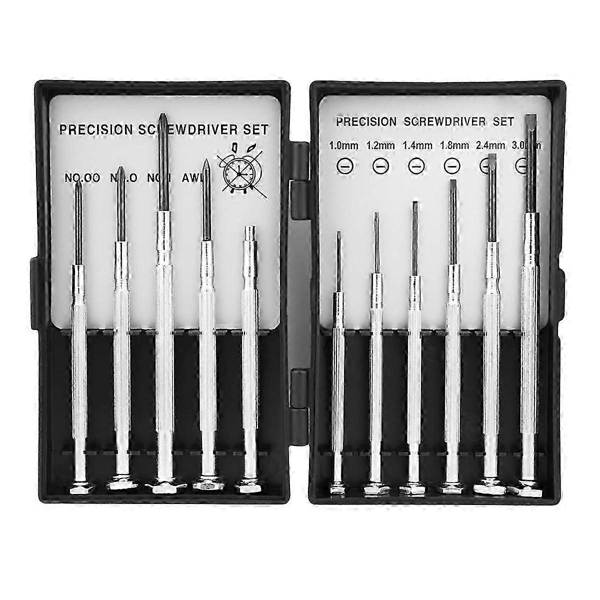11PCS Small Precision Screwdriver Set, Mini Screw Driver Set Kit, 6 Different Sizes of Flat-Head Phi