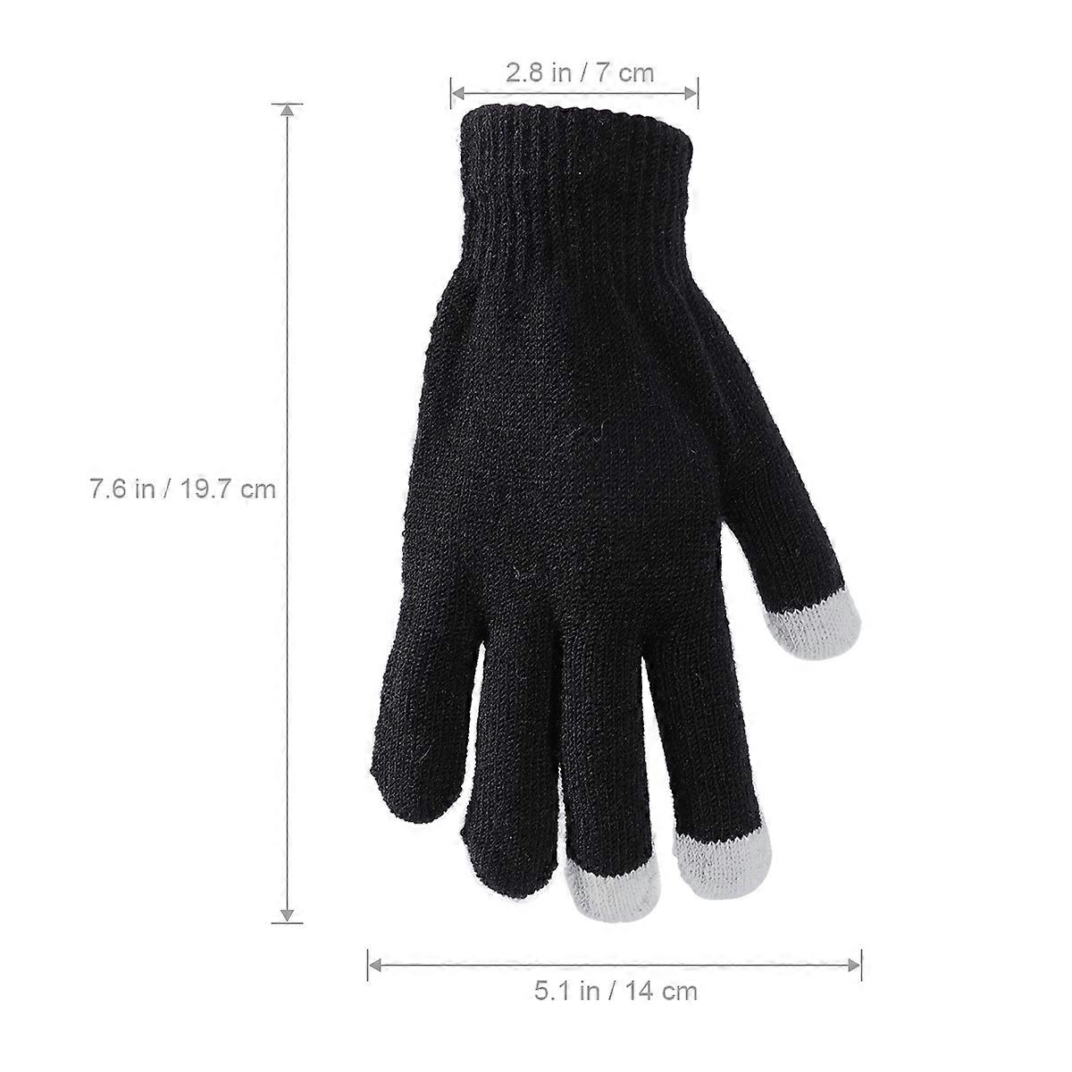 Winter Gloves Pair for Touch Screen Use Unisex Texting Gloves Black