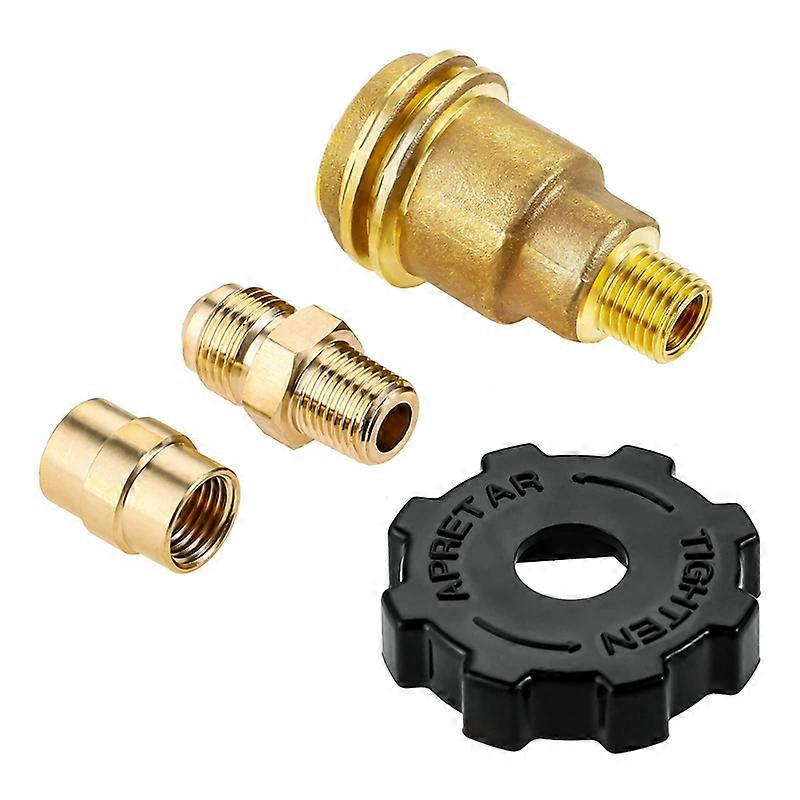 3 Pack QCC1 Nut Propane Tank Cylinder Adapter, Brass