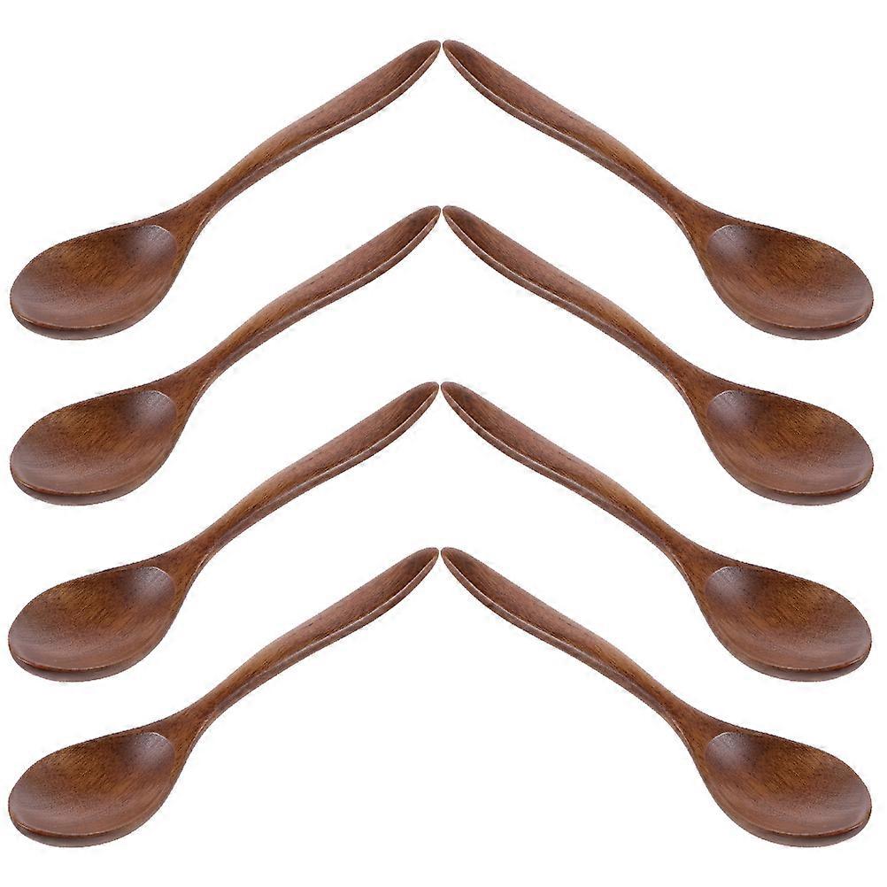 32Pcs Wooden Soup Spoon Set Simple Design Multfunctional Tableware Ideal For Office Dessert Store Use
