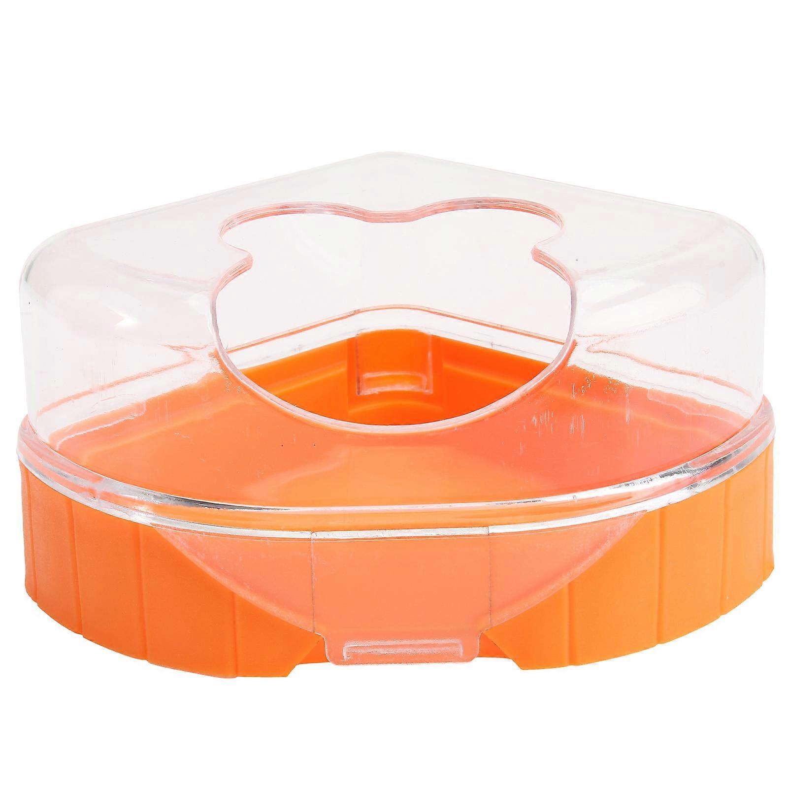 Small Hamster Bath Basin Bathing House with 2Pcs for Pet Hygiene