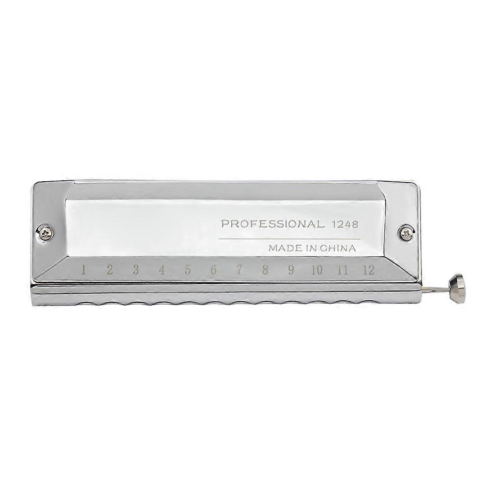 Harmonica for Beginners 3Pcs 12 Holes 48 Notes Silver