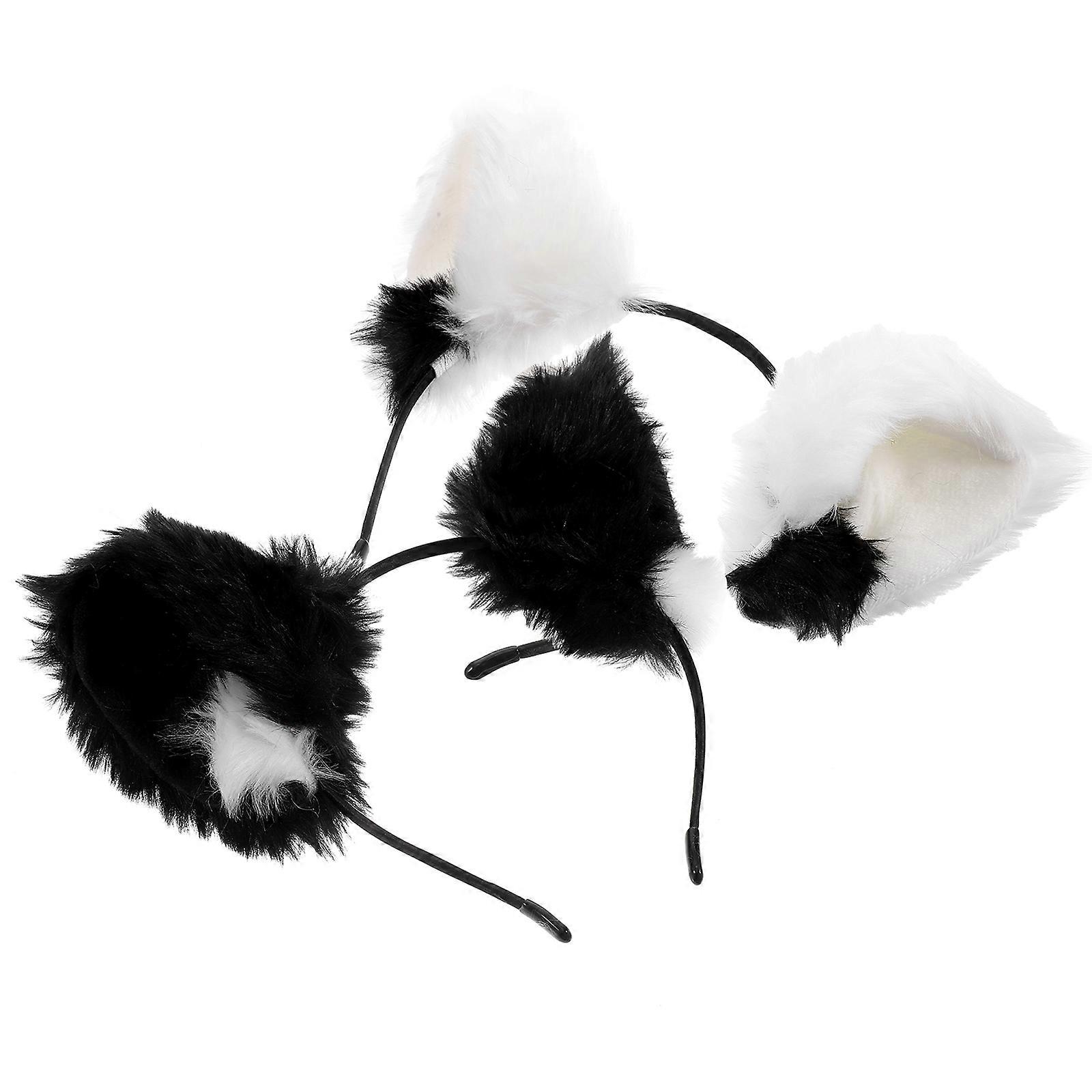 Halloween Headband for Decoration 6Pcs Cat Ears Assorted Color Cloth