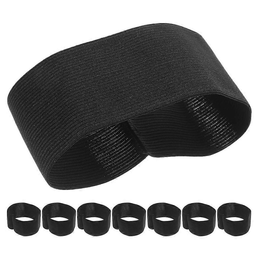 Elastic Black Memorial Armbands for Mourning and Sports Activities 8Pcs Set