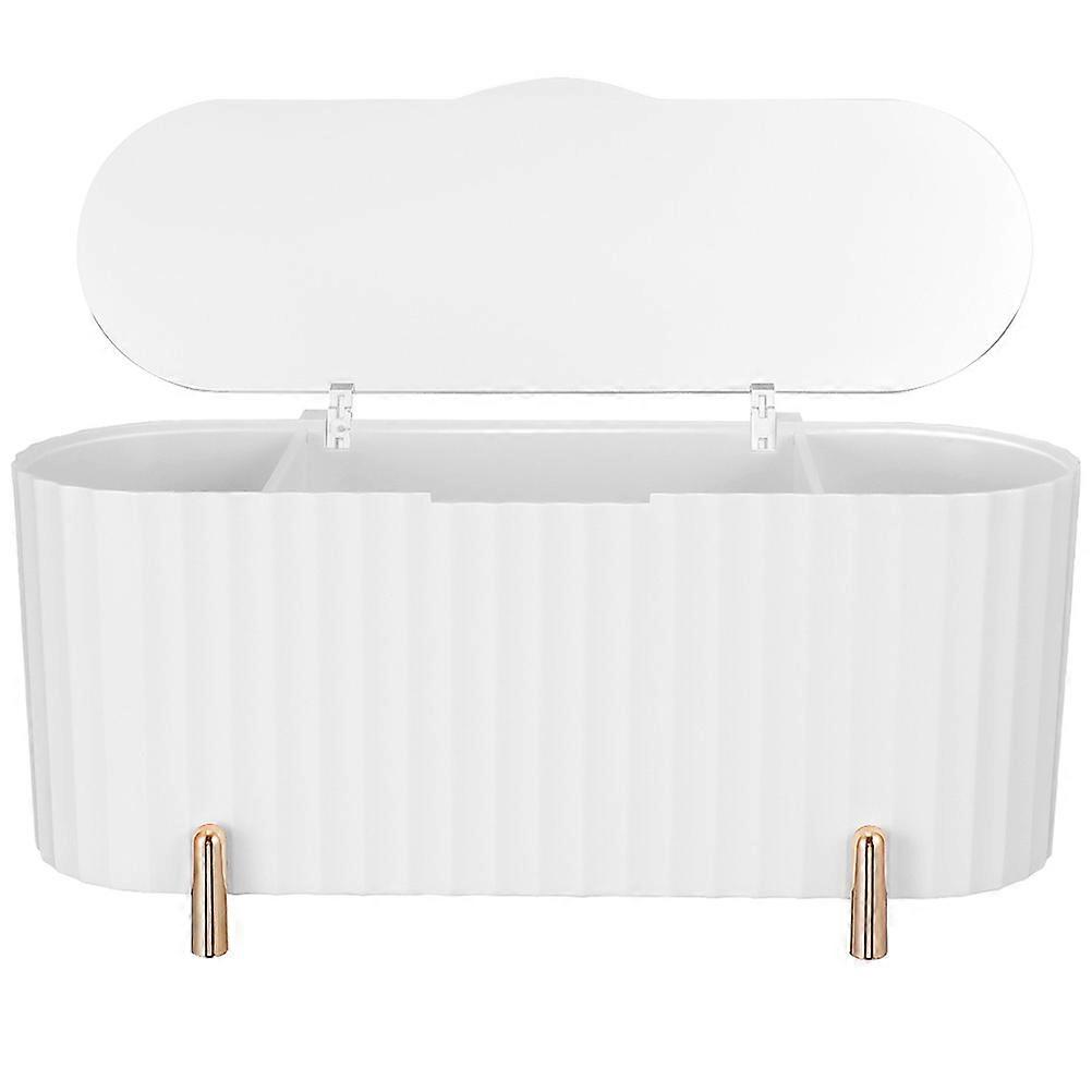 Makeup Pad Container Makeup Storage Box for Storage 4Pcs White Organizer