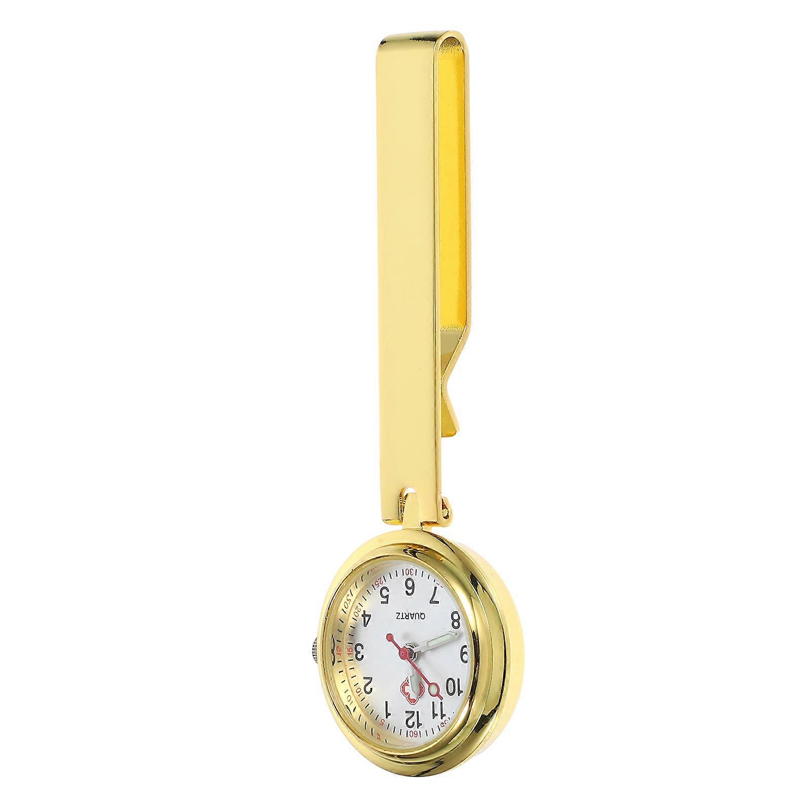 Nurses Watch Golden Alloy with Luminous Hands Durable Scratch-Resistant for Decor Use