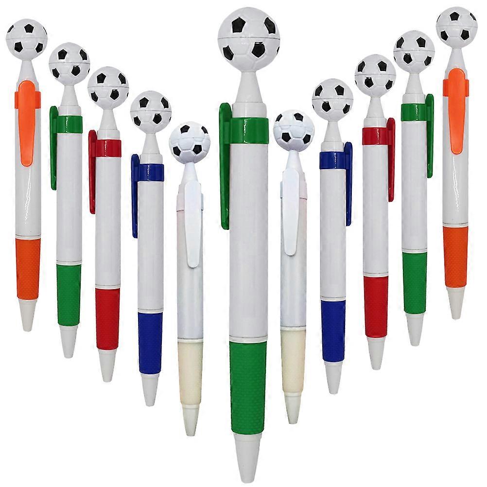 75 Pcs Soccer Ballpoint Pens Retractable Design For School Use Memorable Game Assorted Color With Comfortable Touch