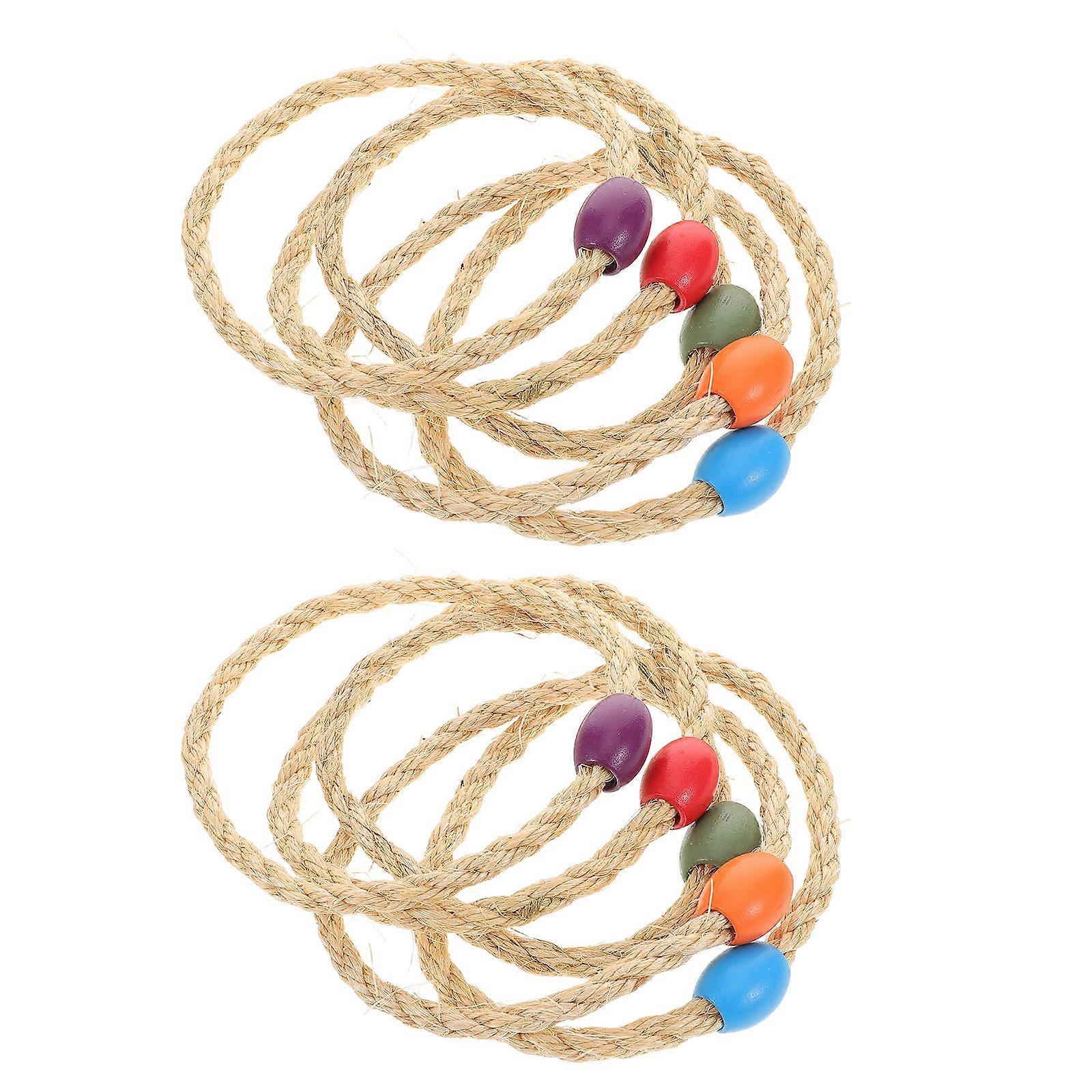 Ring Toss Game for Kids Outdoor Fun Set 50Pcs Assorted Colors