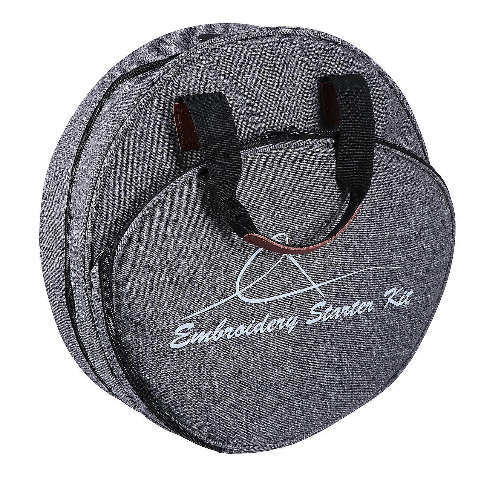 Embroidery Kit Bag Practical Storage Bag for Embroidery Tools 2Pcs Grey
