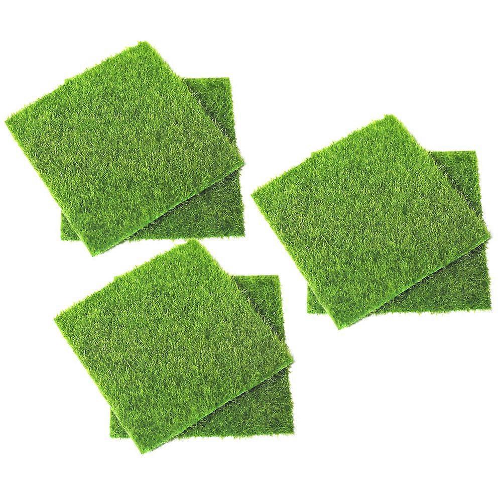 Green Simulation Moss for DIY Micro Landscape Decoration 12Pcs Creative Set