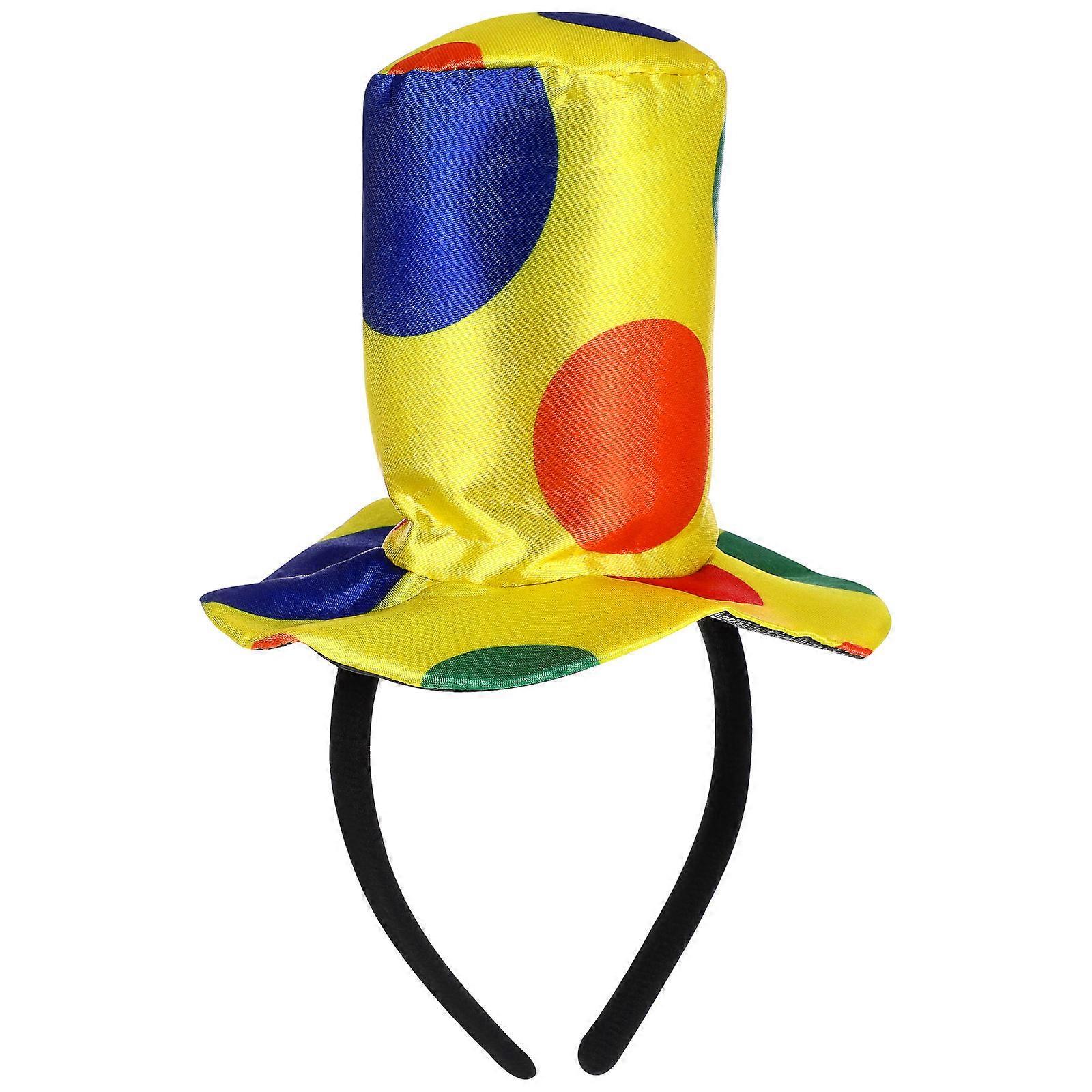 Clown Hat Headband for Party Wearing 2Pcs Plush Fabric Design
