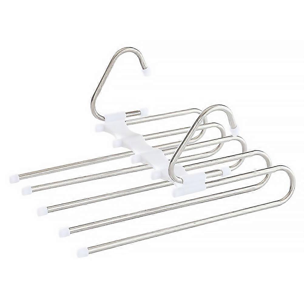 Pants Organizer Multi-Layer Hanger Rack White with 2Pcs