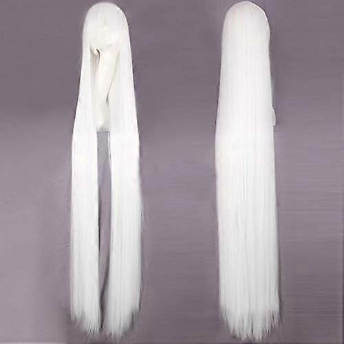 Cosplay Wig 150 Cm Super Long Straight Synthetic Hair Anime Style Multi Color Black Blonde White Blue Red