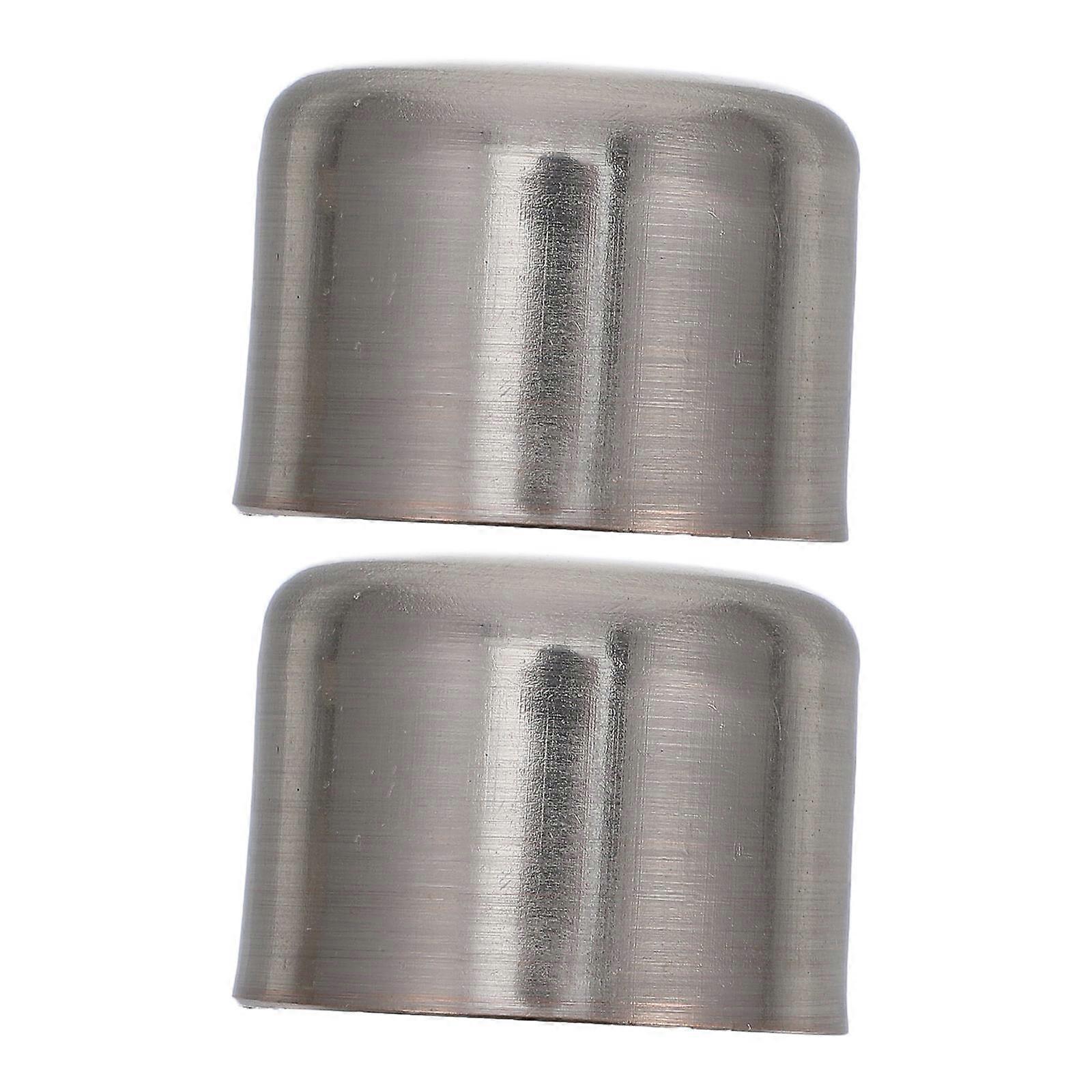 Silver Curtain Rod Decorative Head Window Rod Set for Drapery 4Pcs