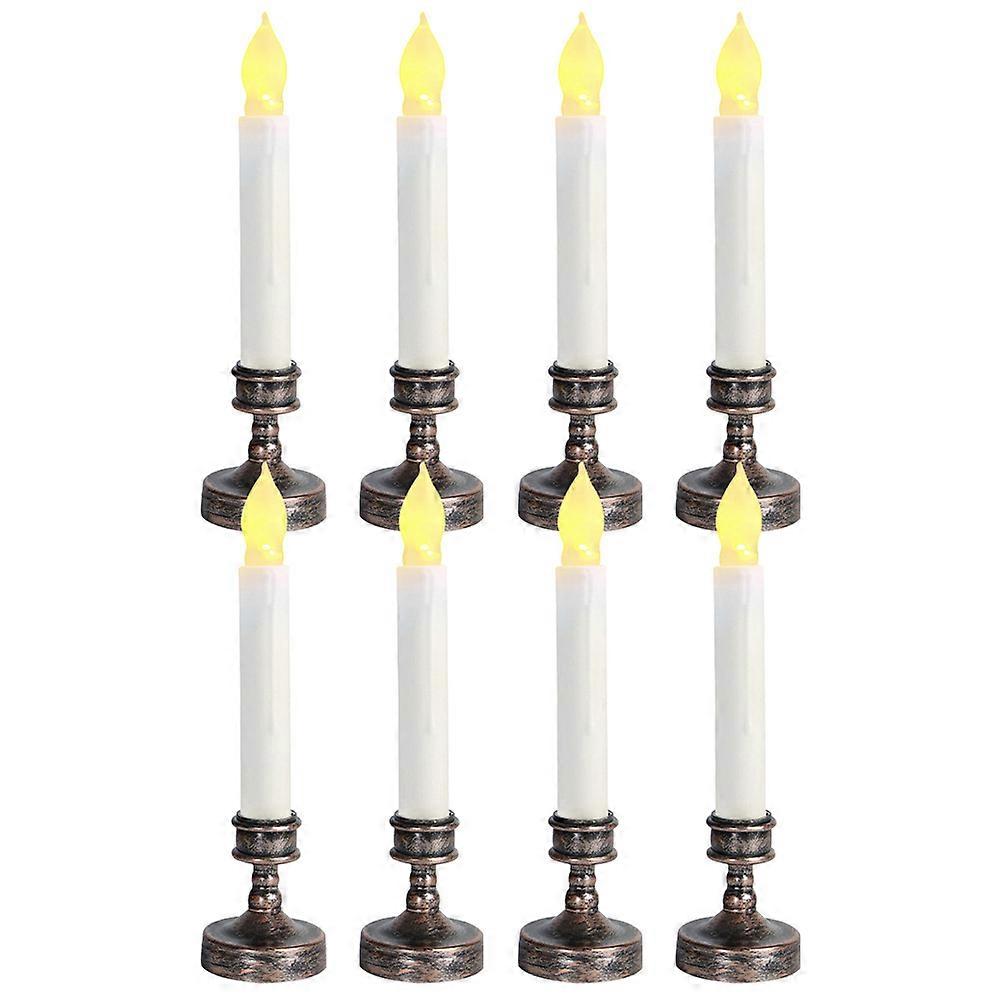 Decorative Lighting Party Lamp For Halloween And Christmas, Retro Design Desktop Lamp Ornaments, Suitable For Festivals, Coffee Color, 3 Sets