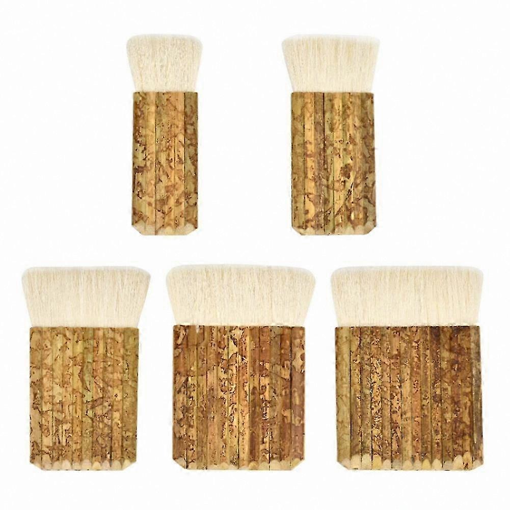 Hake Blender Brushes with Bamboo Handles, Wide Wool Watercolor Brushes for Art Projects and Kiln Wash Applications