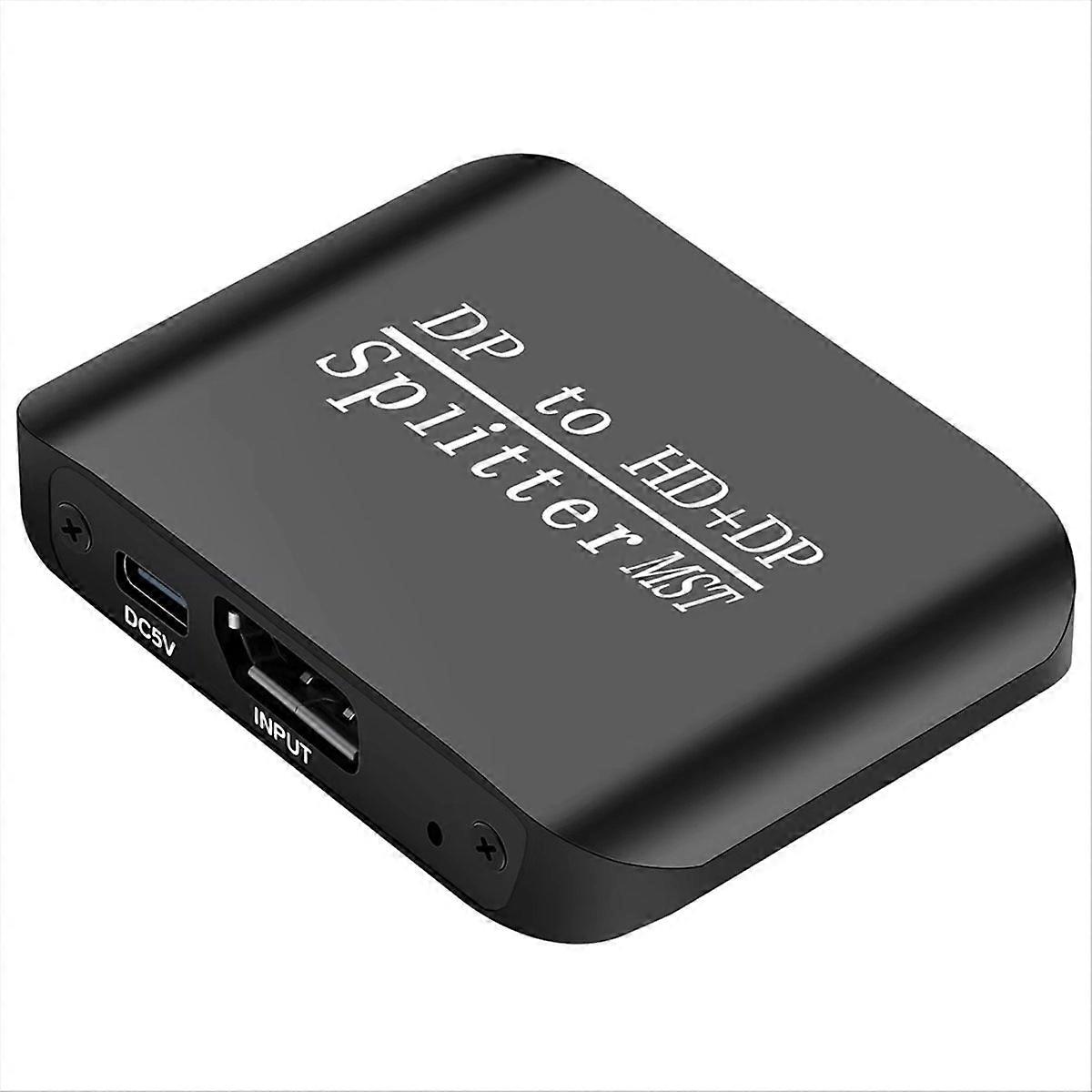 DP to DP+ HDMI-Compatible Splitter 1 in 2 Out DisplayPort to DisplayPort Adapter MST Computer MST Hu