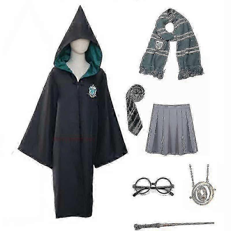 女性女の子魔女学校制服ハーマイオニーコスプレローブドレスセーターワンドマジックカレッジハロウィーンコスチューム