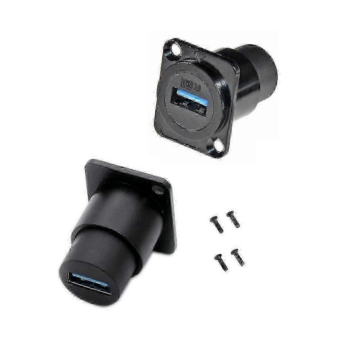 2pcs D Type Metal Usb3.0 Socket Female To Female Usb 3.0 Connector D-type Usb Panel Mounting Solderless Signal Coupler Ty2025