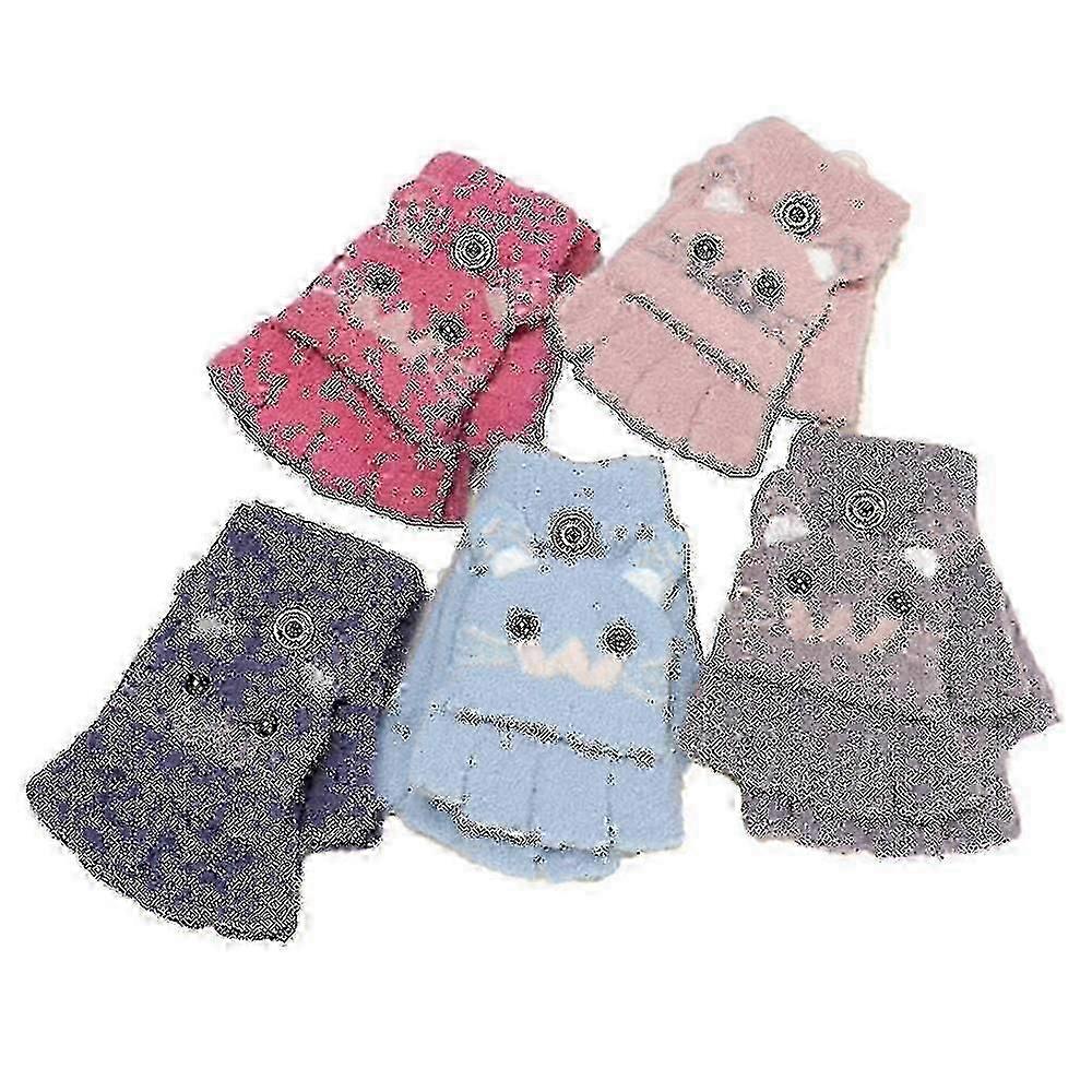 Lasten sormettomat neulotut levitettävät lapaset Half Finger Rukkaset Banmo