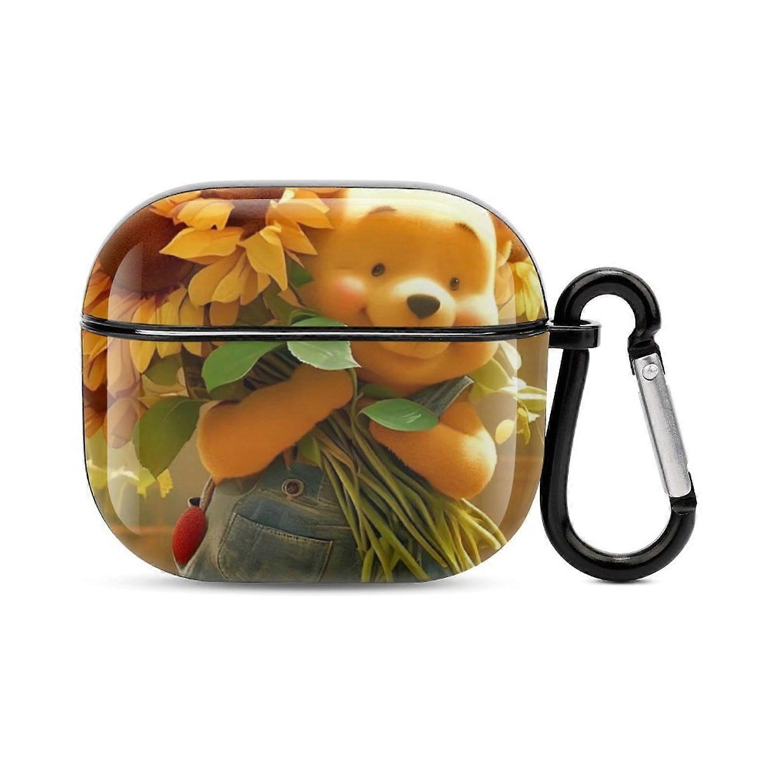 Winnie The Pooh Case for compatible with AirPods 3, AirPod 3 Case for Women, compatible with AirPods 3rd Generation Case, Support Wireless Charging