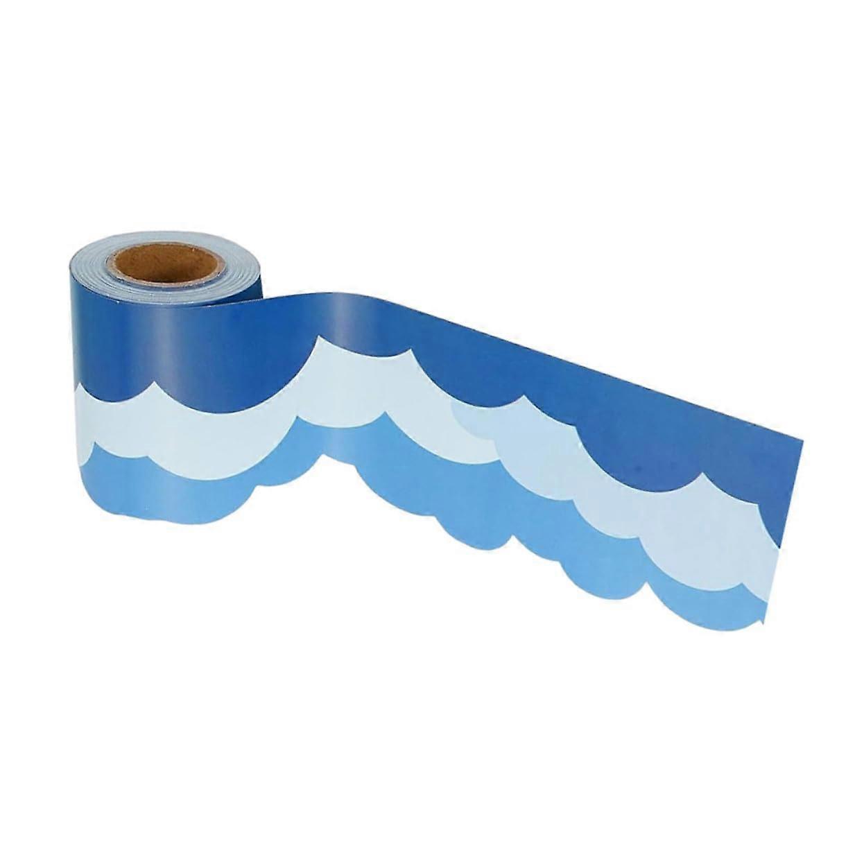 Cloud Shape Bulletin Board Border Trim Blue Sky Wall Decals Cuttable DIY Blackboard Sticker Easy Apply And Remove