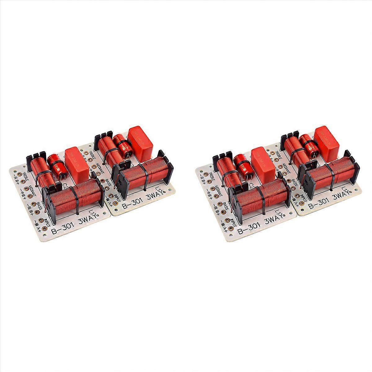2Pcs 150W 3Way Audio Speaker Crossover Treble+Midrange+Bass Crossover