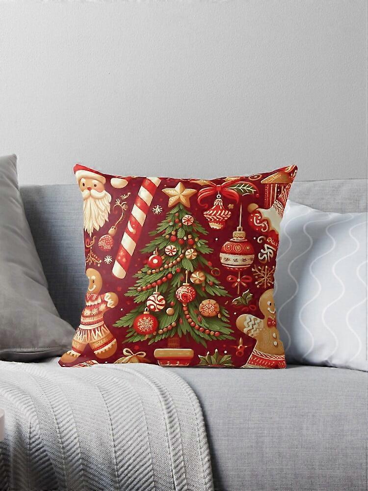 AIVO Magia Natalina: Capas de Almofada Decorativas com Design Festivo de Natal para Sofá, em Polegadas, com Duas Faces