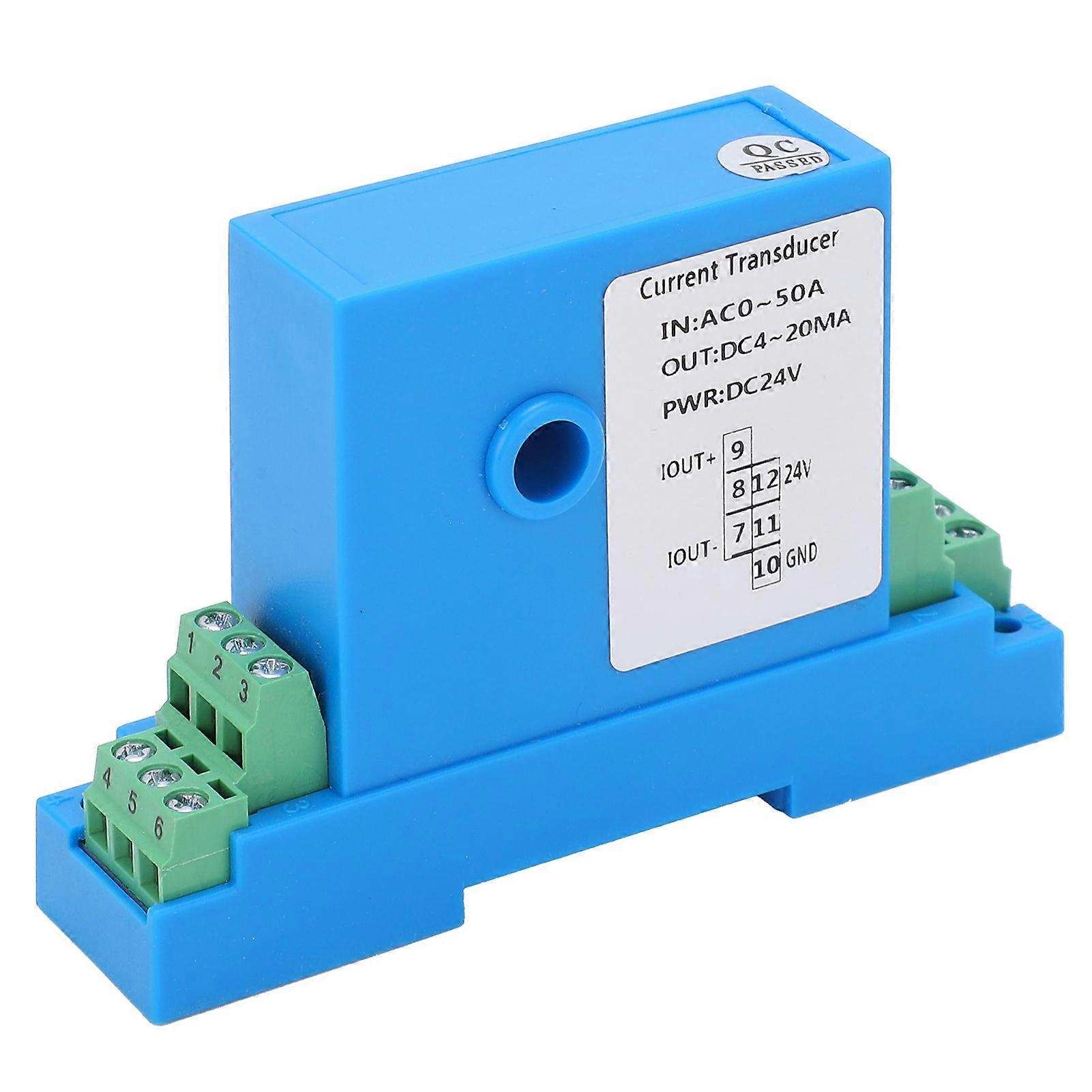 AC Current Transmitter DC4‑20mA Output Power Distribution Control Current Transformer AC0‑50A