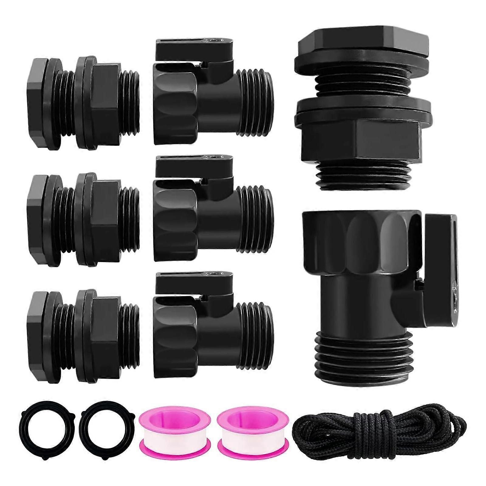Plastic Garden Hose Shut Off Valves With 3/4 Inch Thread Two Way Valves Extender Thread Connector Coupling Enduring Multicolor