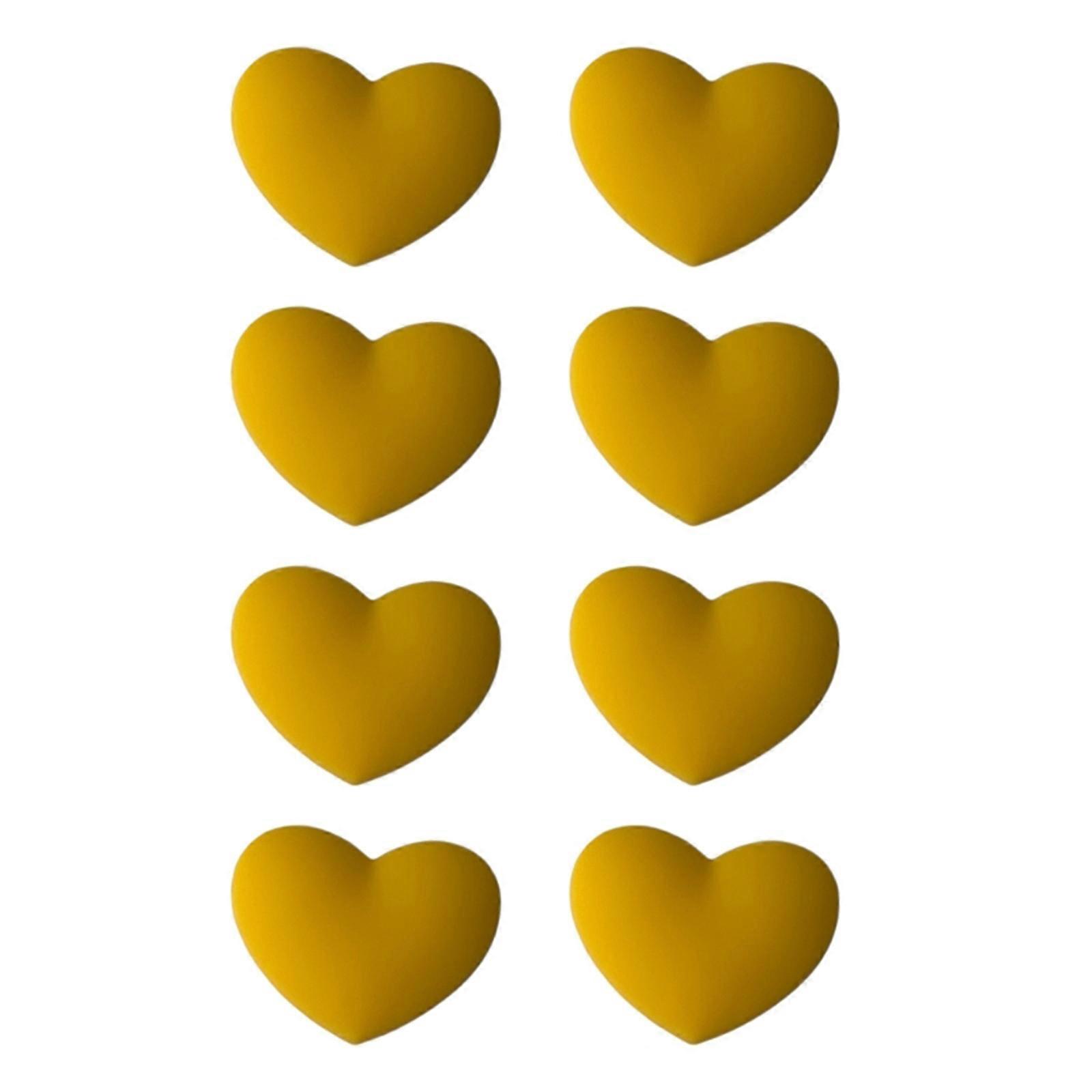 8pack Colorful Tennis Vibration Dampeners With Heart Soft Silicones For Enhances Control And Comfortable  Yellow