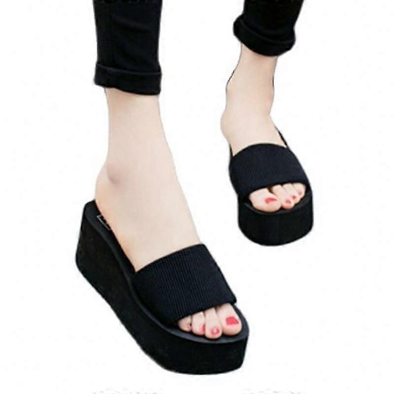 Mode Hjemmesko Kvinder 7 cm Tykke Platform Hjemmesko Eva Soft Indendørs Hjem Slides Sommer Strand Sandaler Mænd Bad Flip Flops Sko