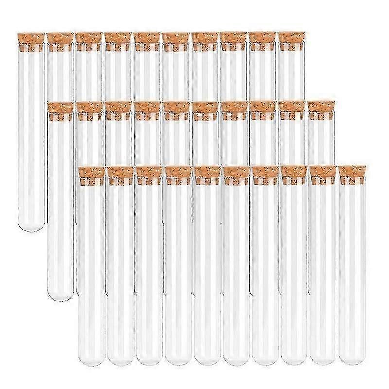 30 Pcs Glass Test Tubes with Corks - 20 x 150mm for Flower Testing