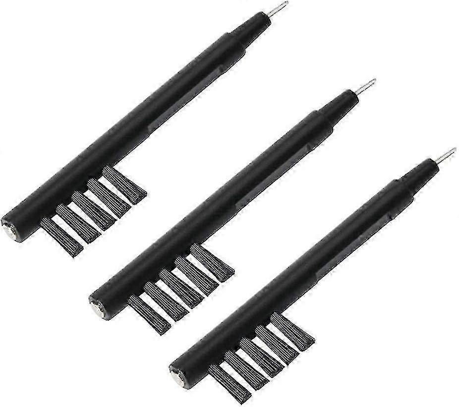 5pcs Black Cleaning Brush with Wax Loop & Magnet for Hearing Aids
