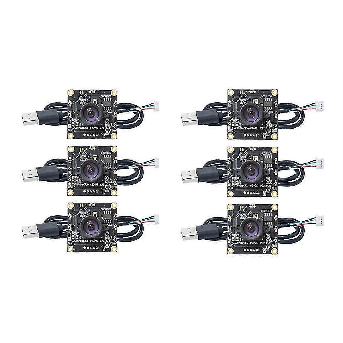 6Pcs OV9732 100 Degrees 1280x720 30fps Camera Module for Autodarts Io with 2M Cable,PCB SIZE:32x32m