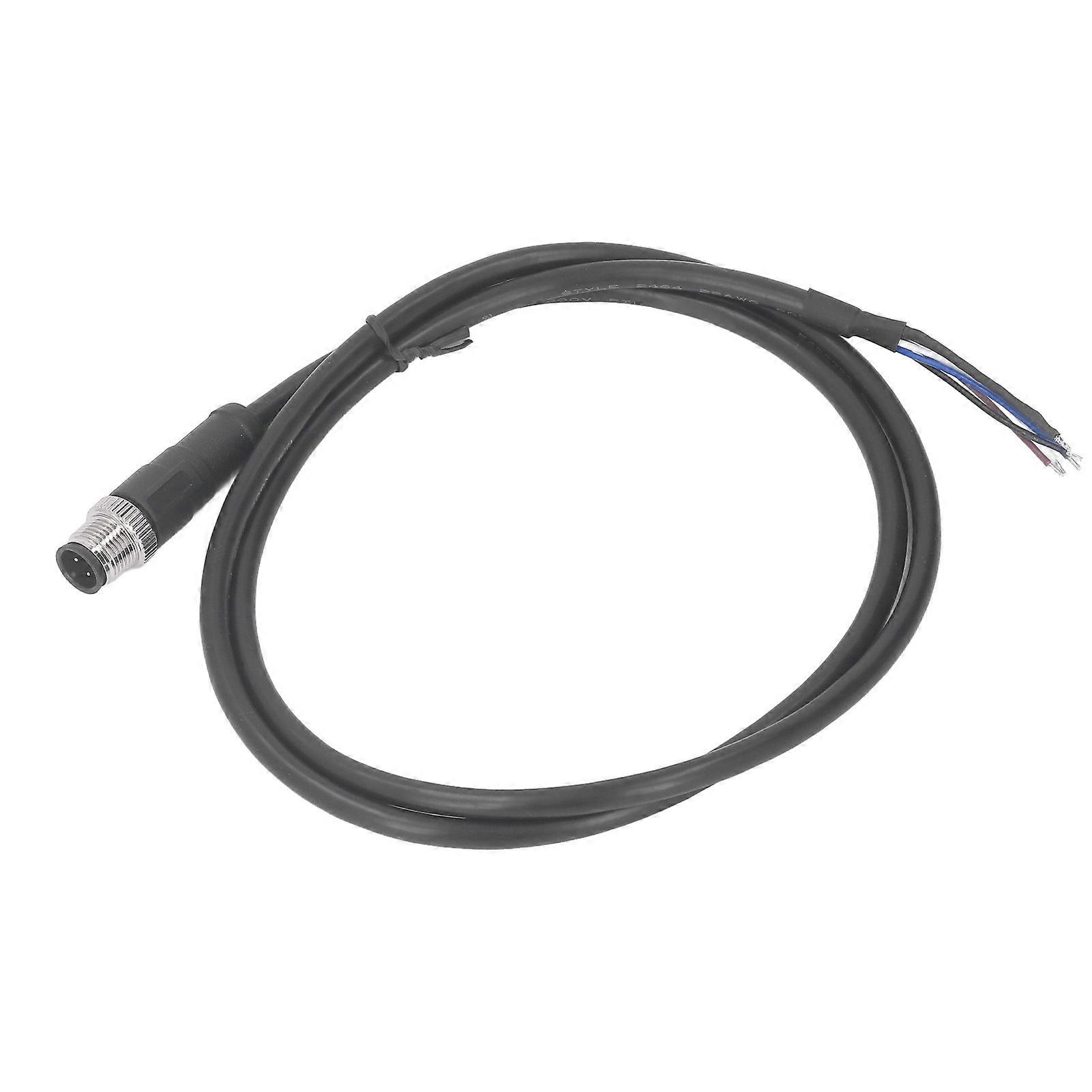 שקע תעופה כבל חשמל 1 m 4 פין מחבר נקבה ישר עם מגן עמיד למים AC DC