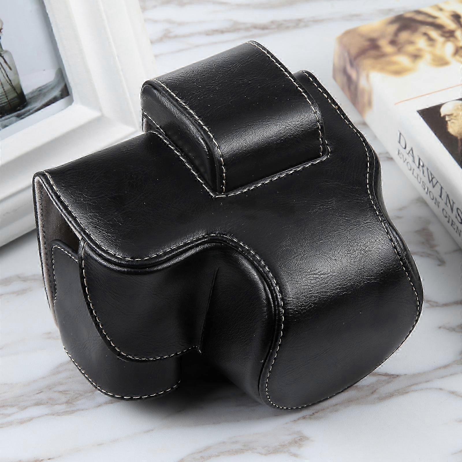 Magnetic Leather Camera Case with Strap for Mirrorless Cameras