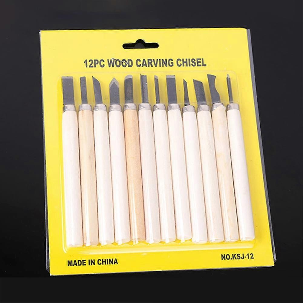 5/6/8/10/12Pcs Wood Carving Chisel Sculpting Knife Gouges Woodworking Tools Set