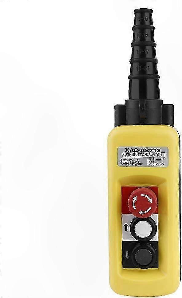 Crane Hoist Control Switch, XAC-A2713 Suspension Controller with Emergency Stop (2 Buttons)