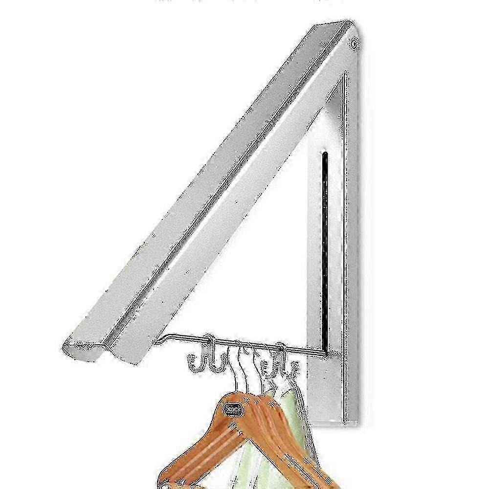 Home Retractable Clothes Rack Wall Mounted Folding Clothes Hanger