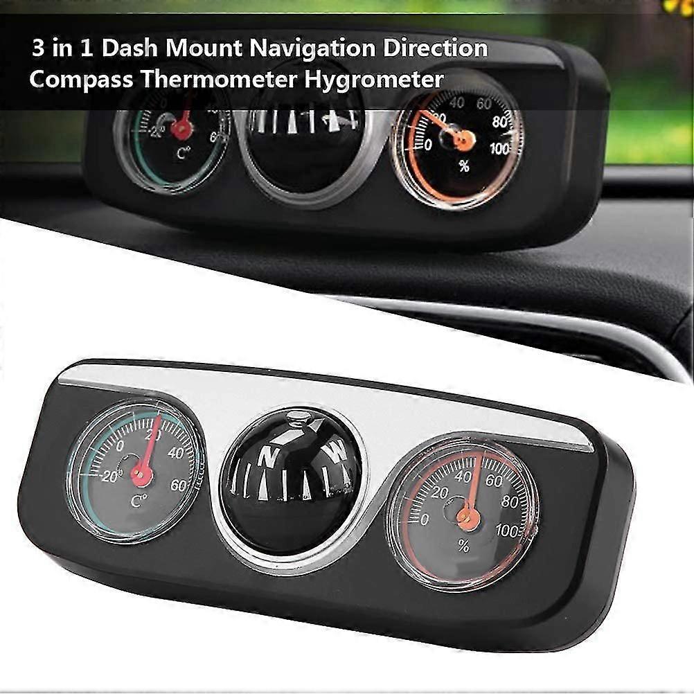 Multi Functional Compass Dash Mount Navigation Compass 3 in 1 Car Truck Dash Mount Navigation Direction Compass Thermometer Hygrometer