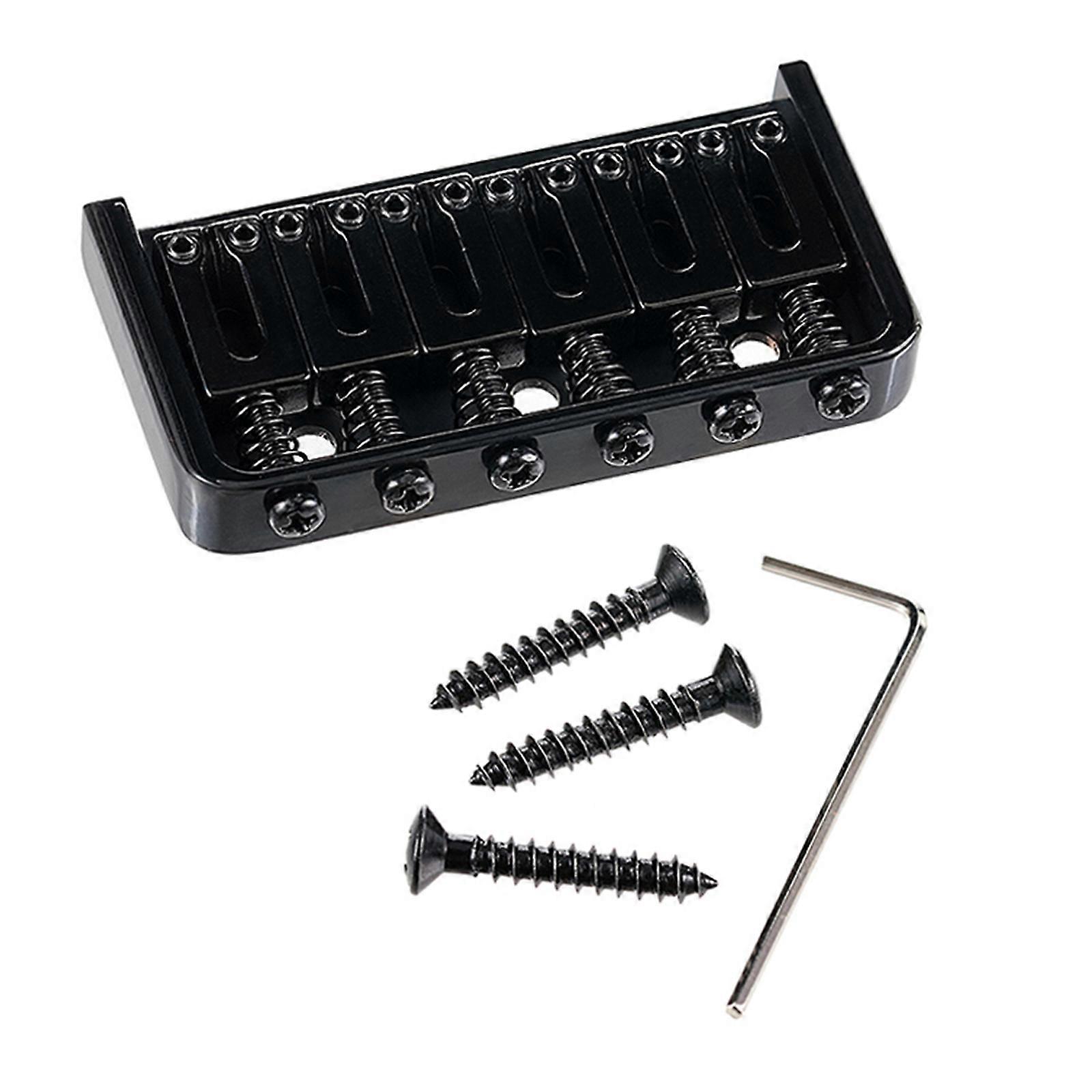 Non Tremolo Metal Bridge Replacement For 6 String Electric Guitars Precisions Engineering For Better Playability Multicolor