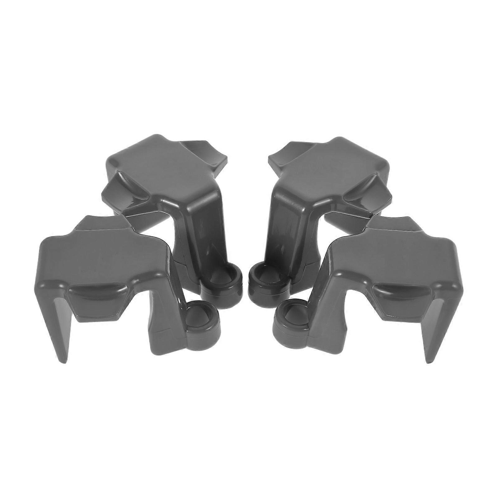 Secure Attachment Boat Rail Clips Shock Absorption Hanger for Marine Environments Grey 4Pcs
