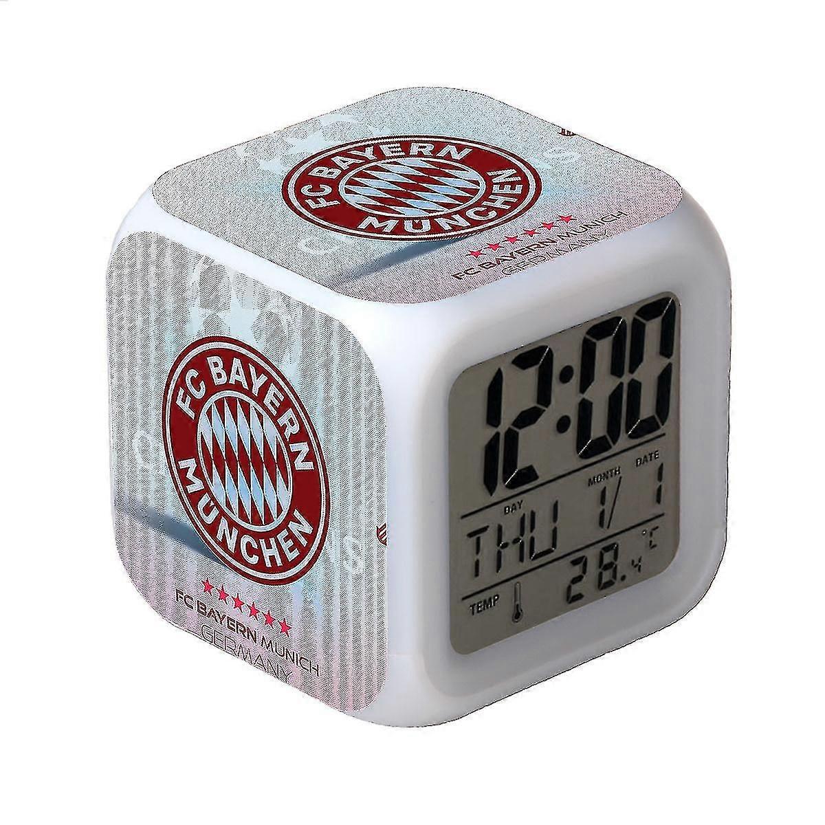 Led Digital Alarm Clock With Colorful Lights, Digital Alarm Clock-football