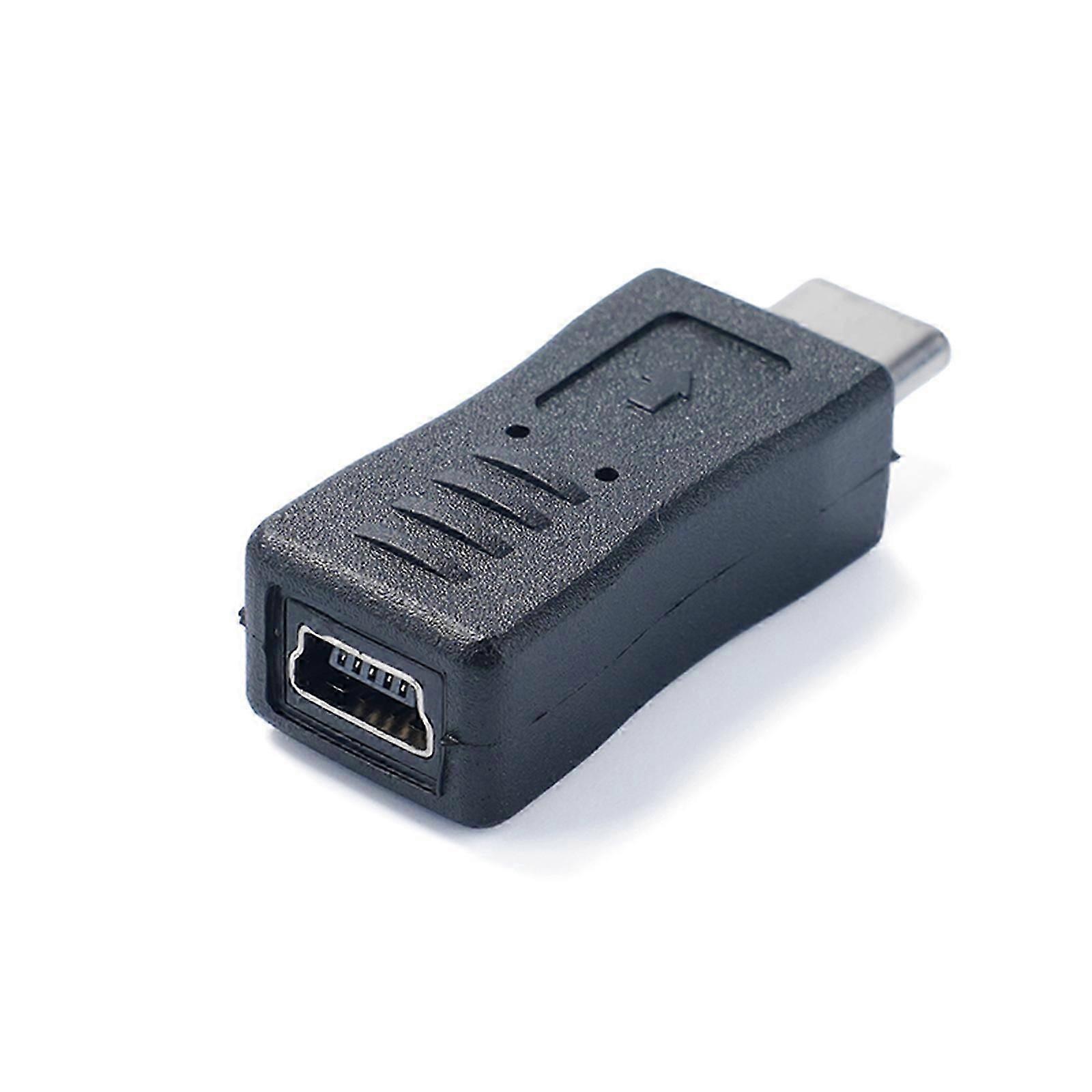 Mini USB to USB Converter Mini USB Female to Type-C Male Adapter Connector Support Charging and Data Sync for Cellphone