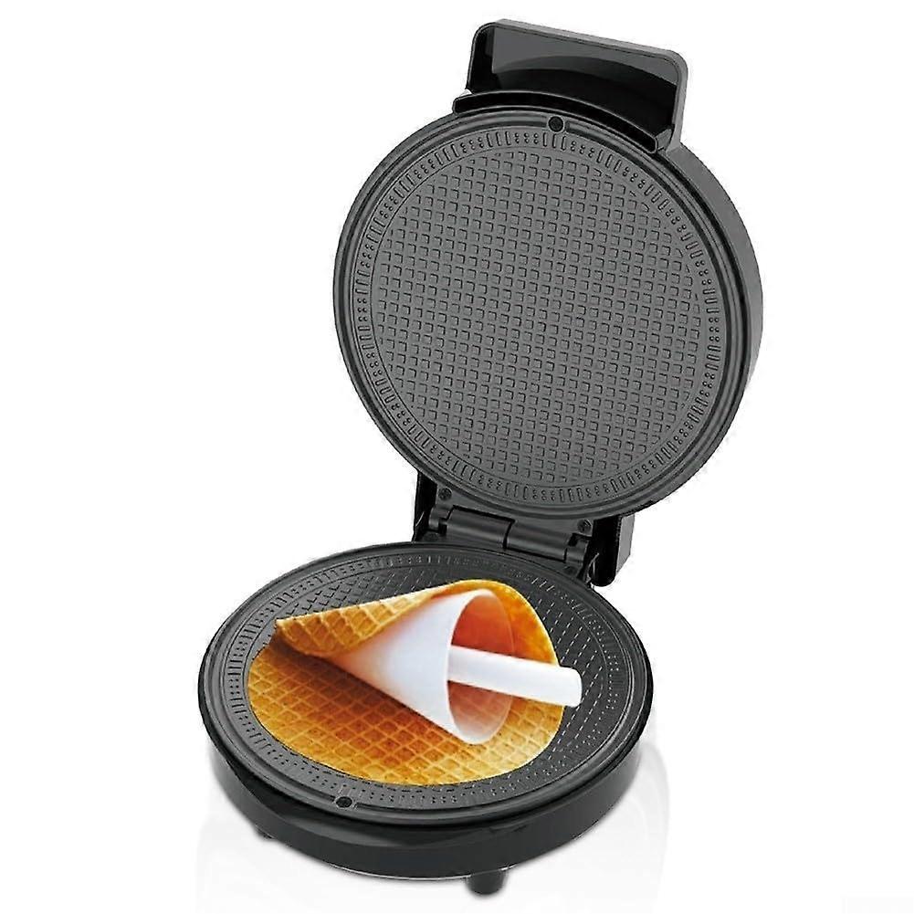Waffle Cone Maker with NonStick Plates, 3in1 Grill Panini Press for Ice Cream Cones, Churros and Cookies