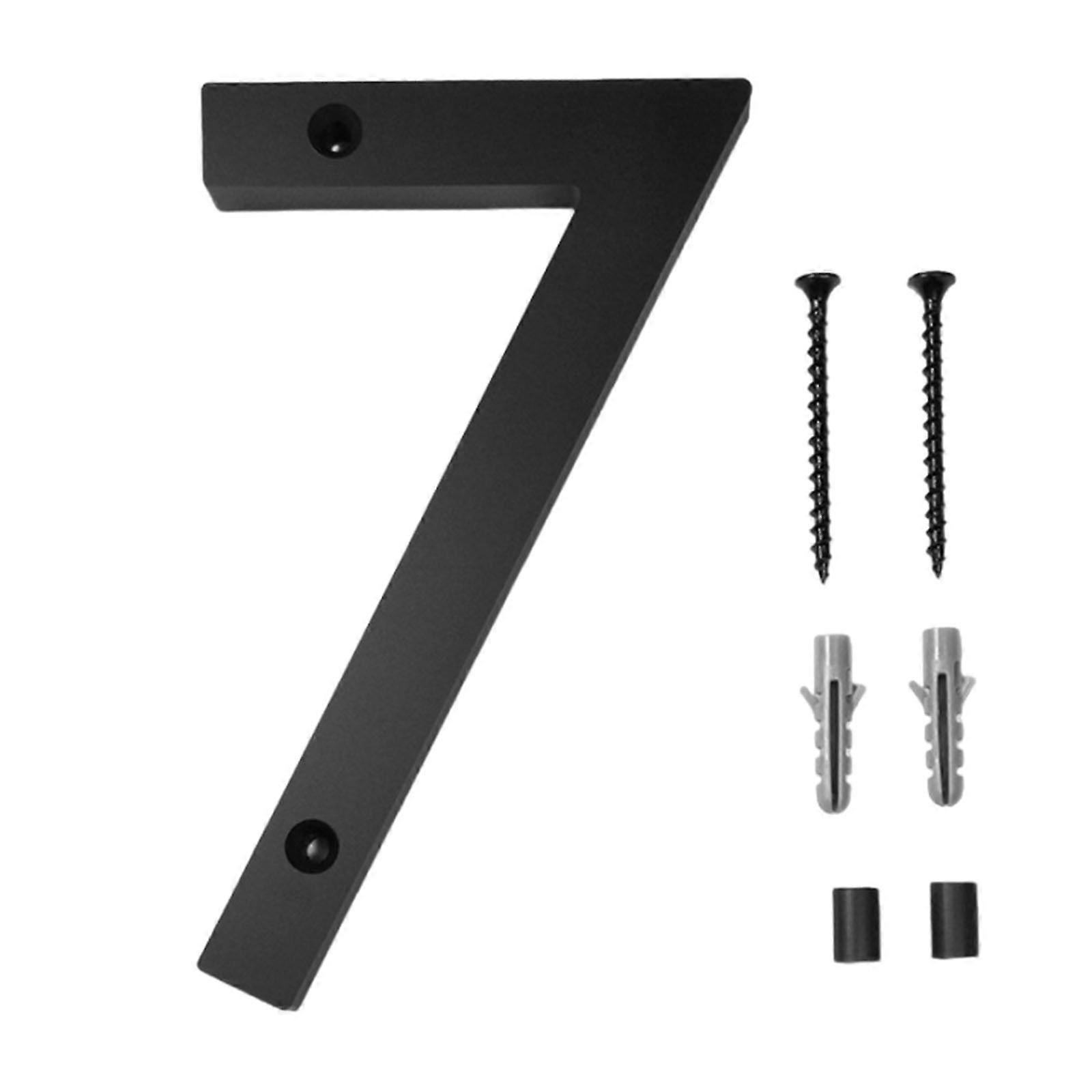 Kiplyki 6 Inch Floating House Number Metal Modern Anti-Rust House Address Numbers for Outside with For Mailbox Yard Home Front Door Zinc Alloy Black