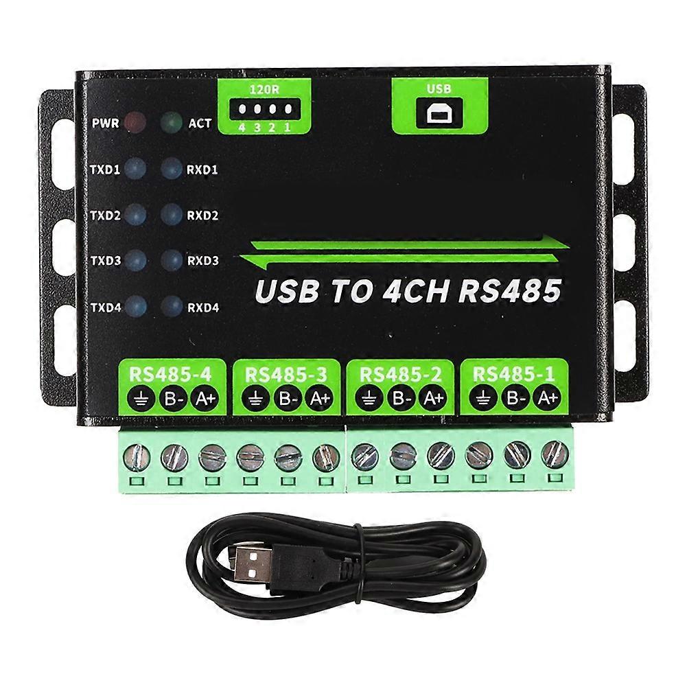 USB to 4CH RS485 Converter Module Industrial Grade Universal Serial Communication