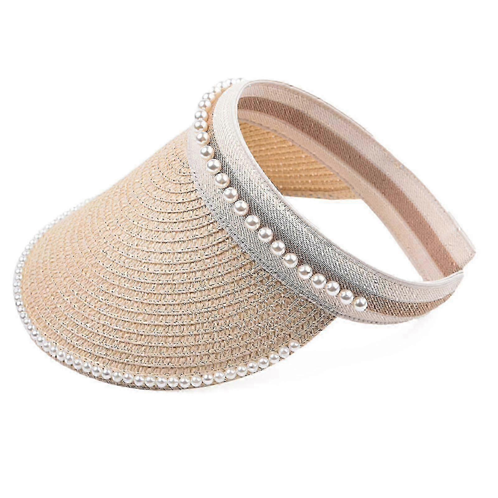 Solid Color Sun Visor Hat with UV Protection